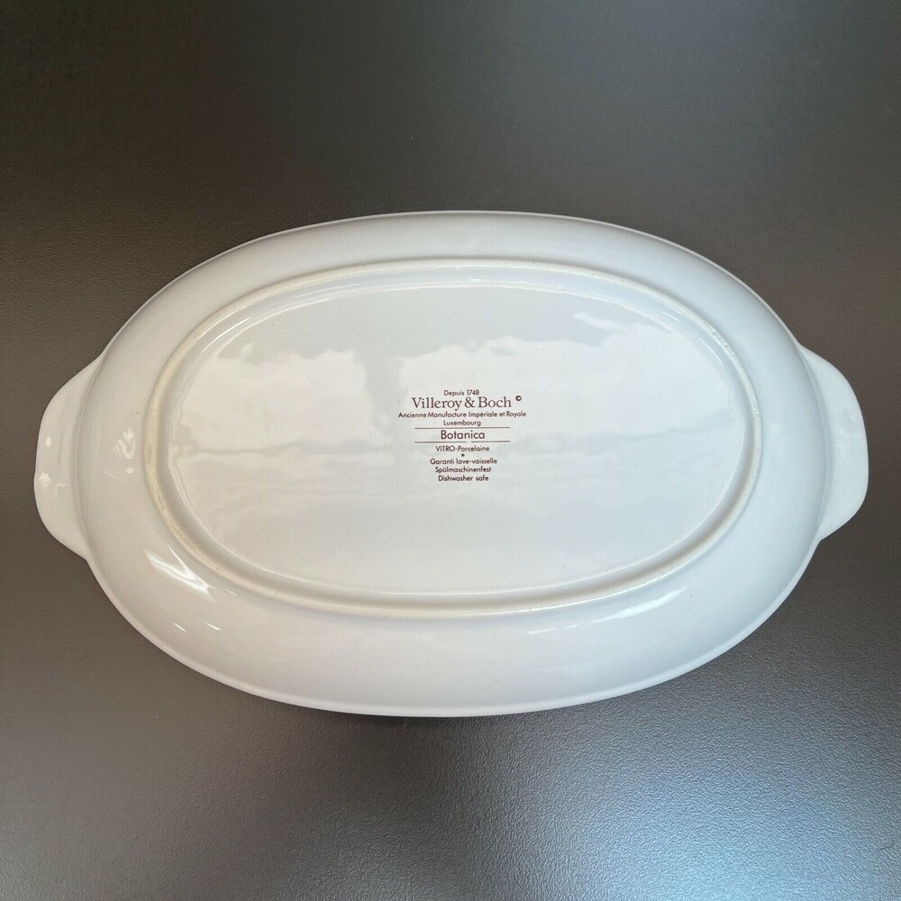 Villeroy & Boch Botanica Chrysanthemum Parthenium Serving Plate Handles 10 3/8" - Picture 5 of 6
